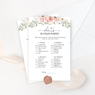 Blush floral what's in your purse game
