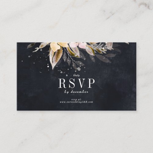 Blush floral with charcoal backing  invitation