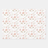 Blush Floral Wrapping Paper Flat Sheet Set of 3 (Front 2)