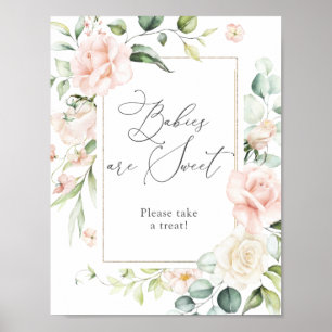 Blush Florals Babies are Sweet Treat Sign