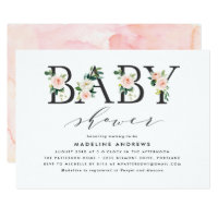 Blush Florals | Baby Shower Invitation