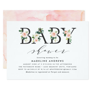 zazzle baby girl shower invitations