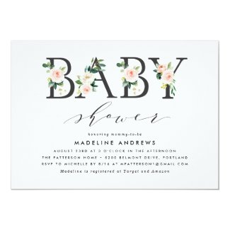 Blush Florals | Baby Shower Invitation