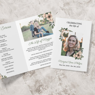 Blush Florals Photo Celebrating Life Program