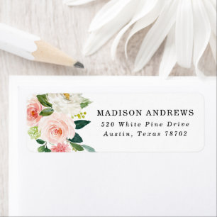Blush Florals Return Address Label