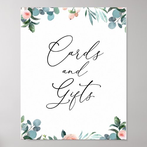Blush Florals Tea Time Cards and Gifts Sign