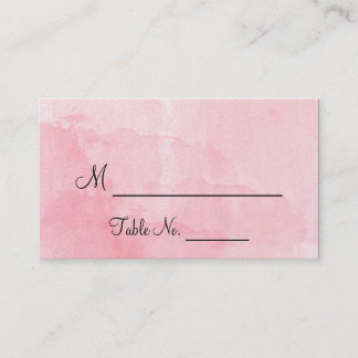 Blush Flower Watercolor Wedding Place Cards