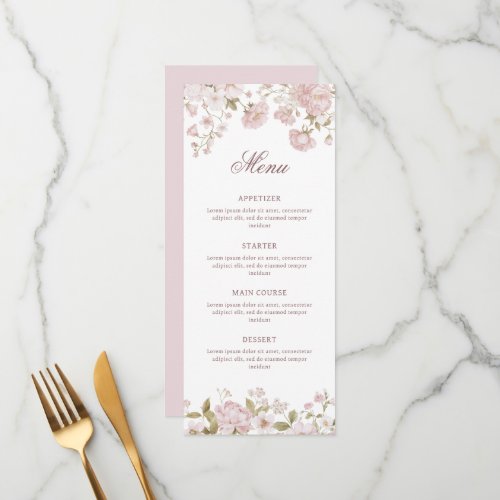 Blush Flowers Classic Menu