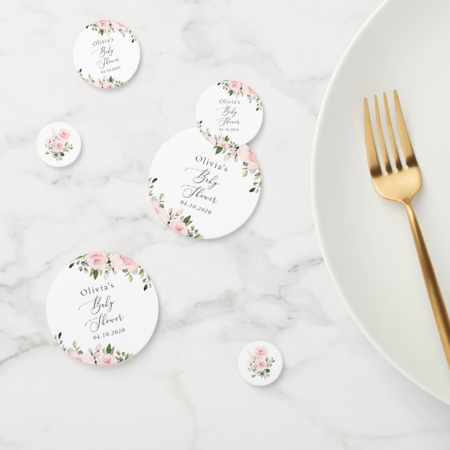 Blush Flowers, Pink Flowers, Boho, Baby Shower Confetti (Group)