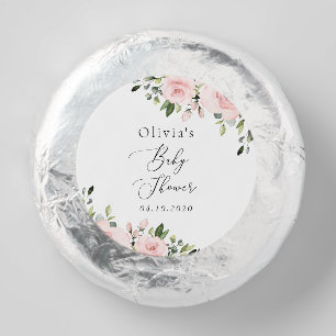 Blush Flowers, Pink Flowers, Boho, Baby Shower Dipped Oreo Cookie Favors