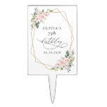 Blush Flowers, Pink Flowers, Boho, Birthday Cake Topper