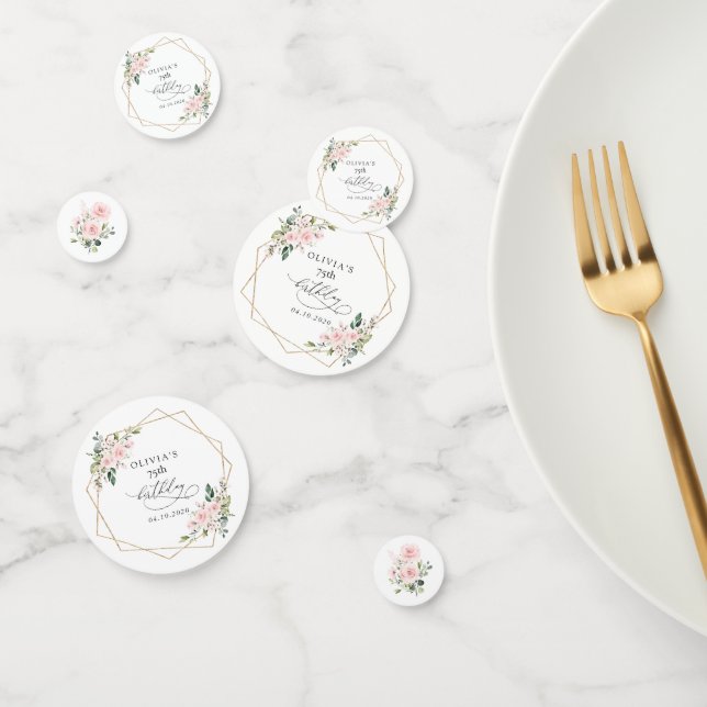 Blush Flowers, Pink Flowers, Boho, Birthday Confetti (Group)