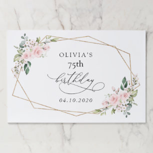 Blush Flowers, Pink Flowers, Boho, Birthday Paper Pad