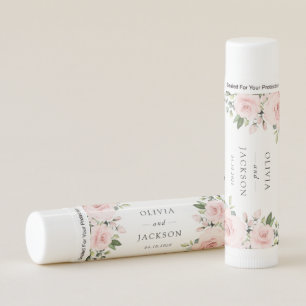 Blush Flowers, Pink Flowers, Greenery, Wedding Lip Balm