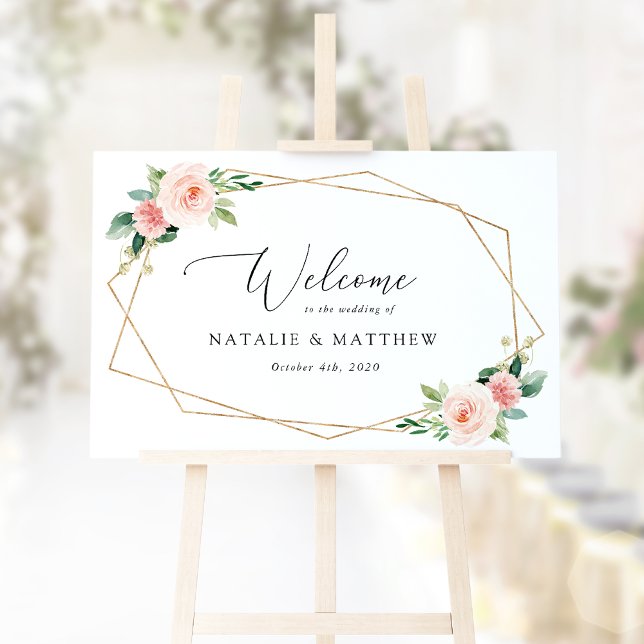 Blush Flowers, Pink Flowers, Wedding Welcome Sign (Creator Uploaded)