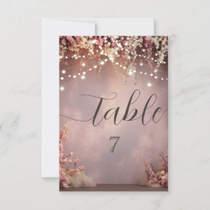 Blush Flowers String Lights Invitation
