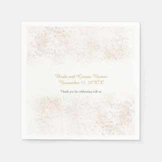 Blush Flush Elegant Wedding Paper Napkins