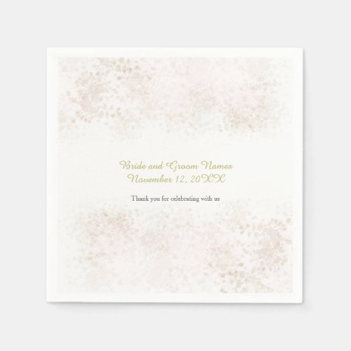 Blush Flush Elegant Wedding Paper Napkins