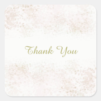 Blush Flush Thank You Square Sticker