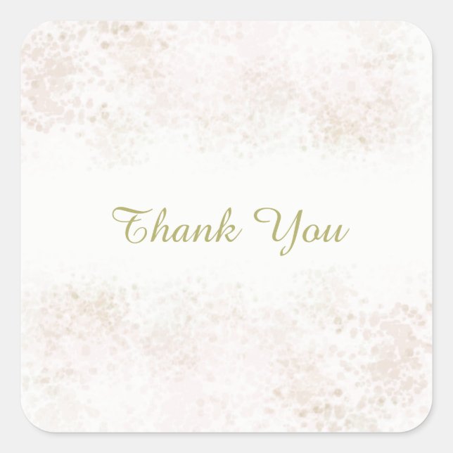 Blush Flush Thank You Square Sticker (Front)