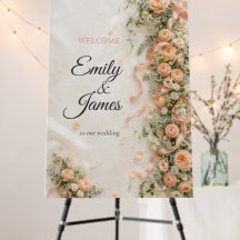 Blush Garden Party Welcome Sign