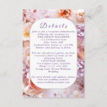 Blush Garden Romantic Wedding Enclosure Card