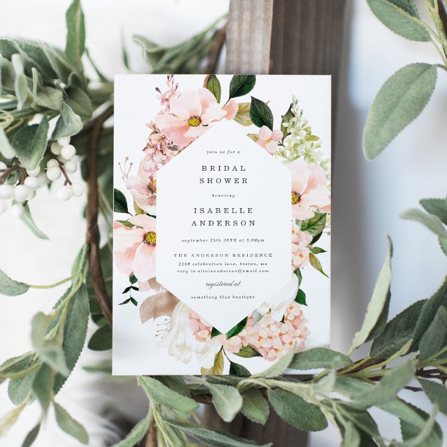 Blush Garden Spring Bridal Shower Invitation (Creator Uploaded)
