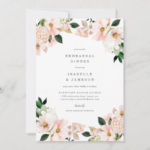 Blush Garden Spring Rehearsal Dinner Invite