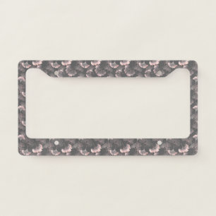 Blush Ginkgo Luxe – Gold Botanical on Black (10) License Plate Frame