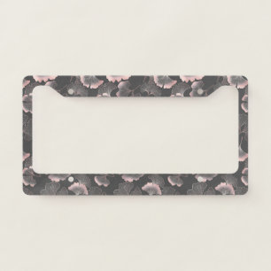 Blush Ginkgo Luxe – Gold Botanical on Black (7) License Plate Frame