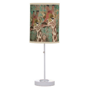 Blush Giraffes Lamp