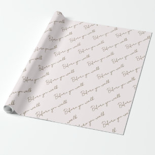 Blush & Gold Before you Walk Wedding Wrapping Paper