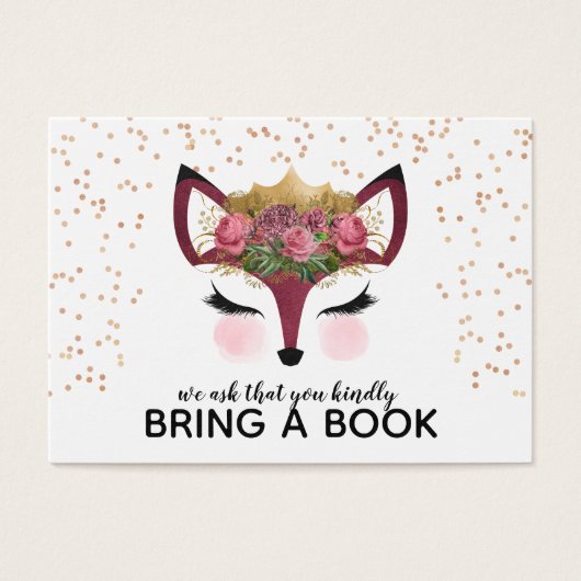 Blush & Gold Fox Princess Bring A Book (Front)