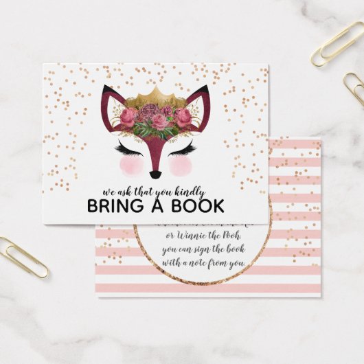 Blush & Gold Fox Princess Bring A Book (Office)