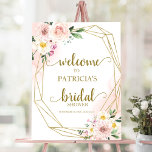 Blush Gold Geometric Floral Bridal Shower Welcome  Foam Board<br><div class="desc">An elegant blush pink floral, geometric welcome sign for bridal shower. Easy to personalize with your details. Great for pink and gold or floral-themed bridal shower. Please get in touch with me via chat if you have questions about the artwork or need customization. PLEASE NOTE: For assistance on orders, shipping,...</div>