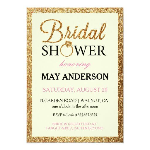 Glitter Bridal Shower Invitations 6