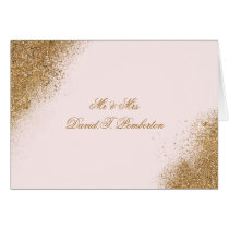 Blush Gold Glitter Sparkle Elegant Wedding