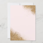 Blush Gold Glitter Sparkle Elegant Wedding Invitation (Back)
