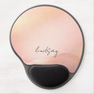 Blush Gold Glow Gradient Mouse Pad