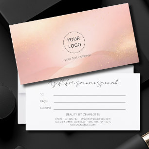 Blush Gold Glow Salon Logo Gift Certificate