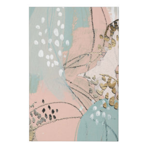 Blush & Gold I Faux Canvas Print