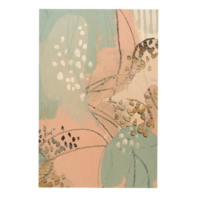 Blush & Gold I Wood Wall Decor (Front)