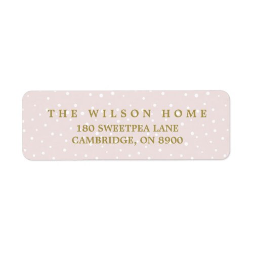 Blush  Gold Joy Script  Holiday Address Label