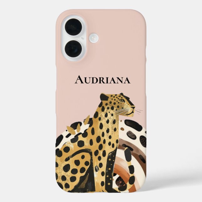 Blush Gold Leopard Case-Mate iPhone Case (Back)