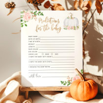 Blush gold Little pumpkin floral baby predictions