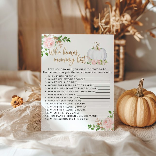 Blush gold pumpkin floral Who knows mommy best (Creator Uploaded)