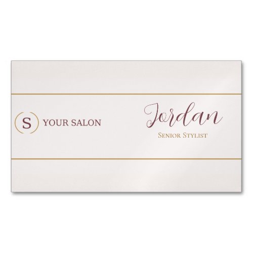Salon Stylist Logo Business Card Magnet