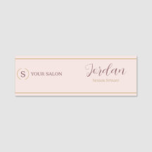 Blush Gold Salon Stylist Logo Employee
