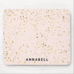 Blush Gold splatter, modern, salon Mousepad<br><div class="desc">Modern,  blush,  gold splatter,  mouse pad. Designed for designers,  stylists,  salons,  hair and make-up artists,  nails and lash artists,  wellness center and more.</div>