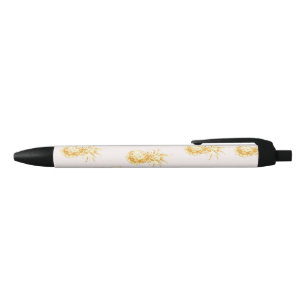 Blush Gold Tropical Pineapples Pen